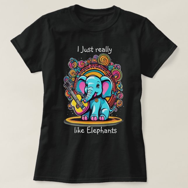 T-shirt Sérénade mélodique Trunk J'aime vraiment l'éléphan (Design devant)