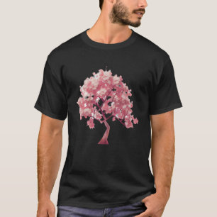T-shirt Sérénade printanière géométrique Cerisier Fleur Ar