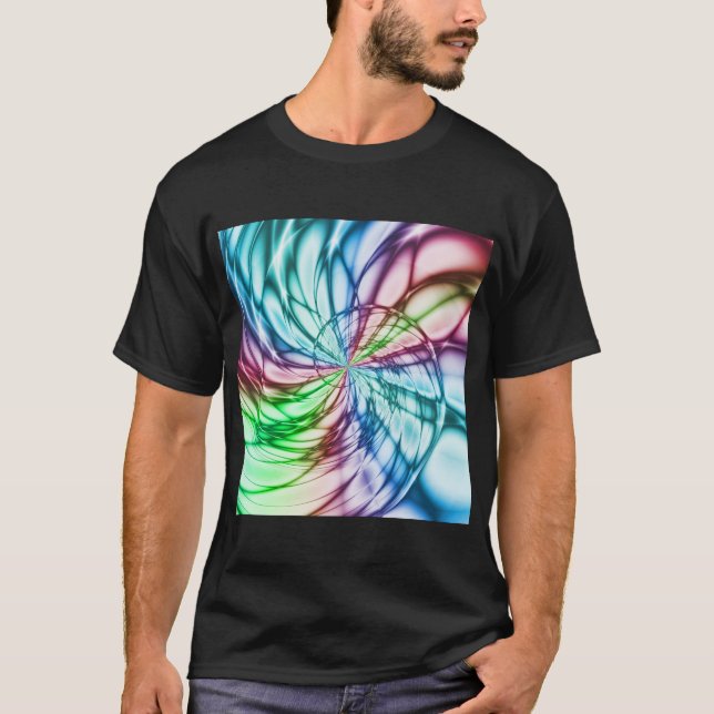 T-shirt Serendipité | Multicolor Fractal Art (Devant)
