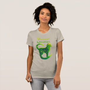 T-shirt Serene Glow : Chat artistique en vert et jaune