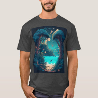 T-shirt Serene Lake in a Dreamy Forest