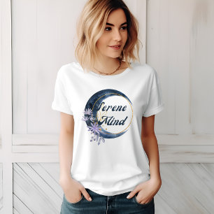 T-shirt Serene Mind avec motif floral lunaire