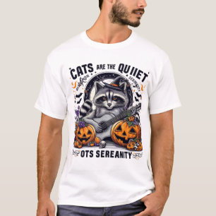 T-shirt Serene Raccoon Vibes : Halloween Harmony de nuit