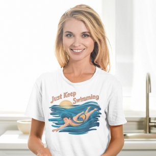 T-shirt Serene Swim : Continuez À Nager