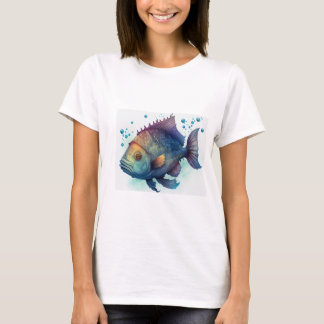 T-shirt "Serene Waters : Conception Artistique de Poisson 