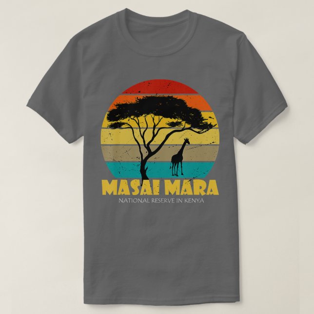 T-shirt Serengeti Masai Mara Réserve nationale Kenya Safar (Design devant)
