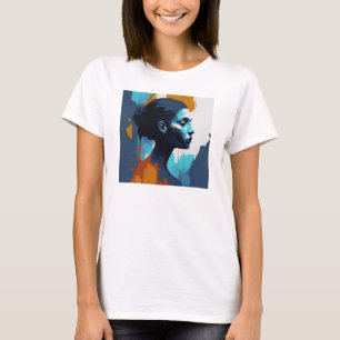 T-shirt Sérénité Abstraite : Elégante Silhouette féminine