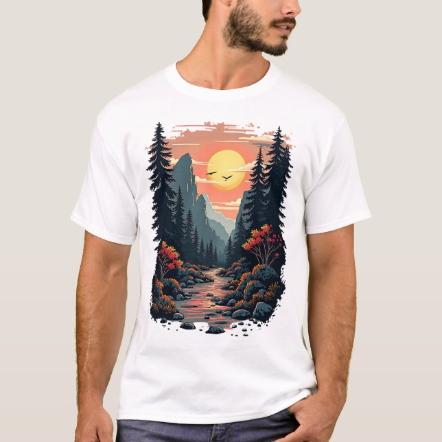 T-shirt Sérénité de la nature sauvage (Devant)