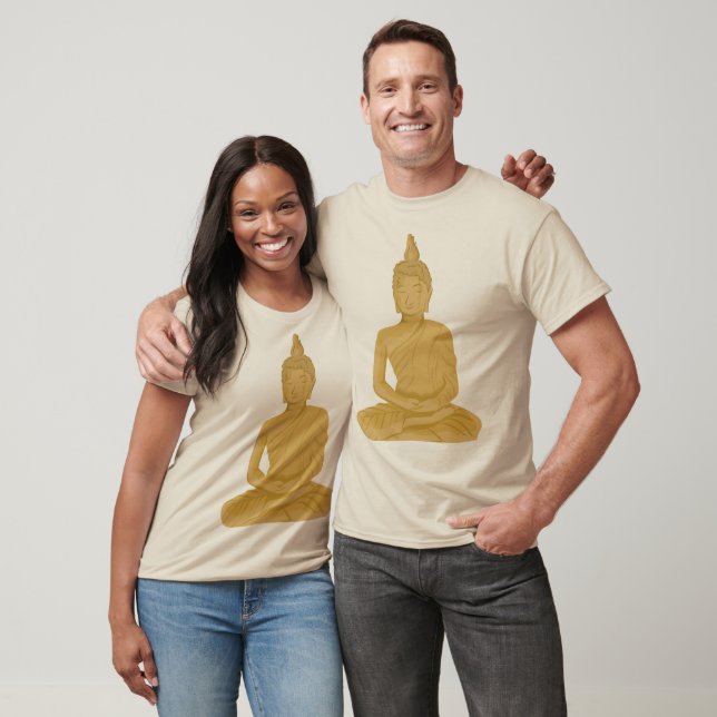 T-shirt Sérénité d'or - Bouddha Art méditatif (Unisexe)