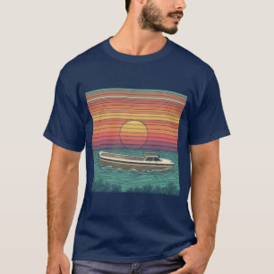 T-shirt Sérénité du bateau Sunset