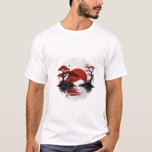 T-shirt Sérénité japonaise - Design de tee-shirt Mont Fuji
