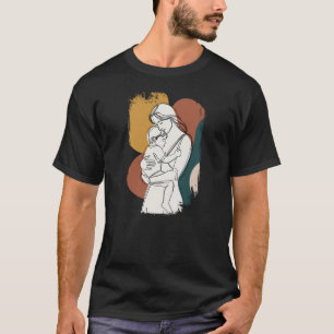 T-shirt Sérénité maternelle : une étreinte minimaliste