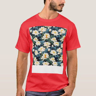 T-shirt Serenity Blooms intemporel Lotus Flower Motif 15