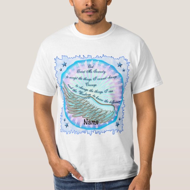 T-shirt Serenity Prayer Violet Wing  (Devant)