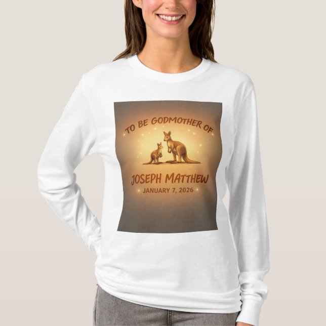 T-shirt Serez-vous ma marraine ? » Création souvenir kango (Devant)