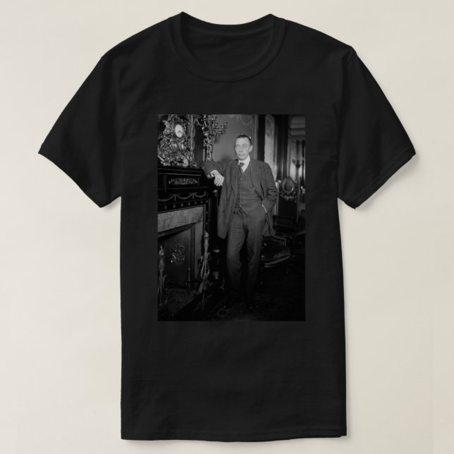T-shirt Sergei Rachmaninoff Portrait - Vers 1915 Photograp (Design devant)