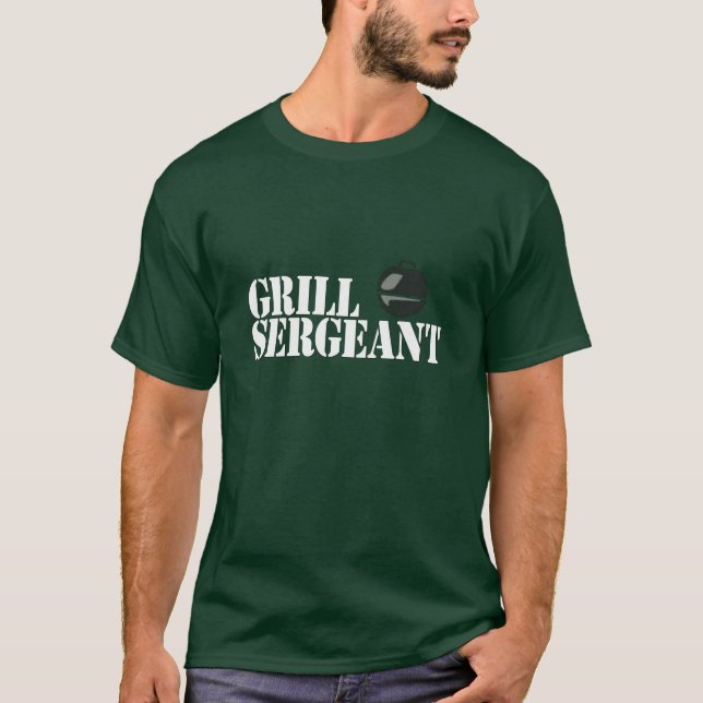 T-shirt Sergent de gril (foncé) (Devant)