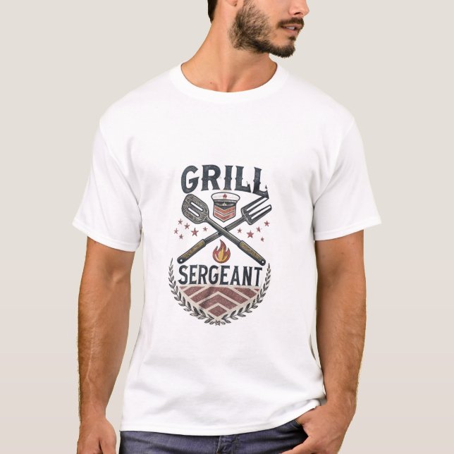 T-shirt sergent des grillades (Devant)