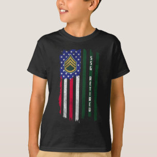 T-shirt Sergent D'État-Major E-6 Retraité Ssg Classement D