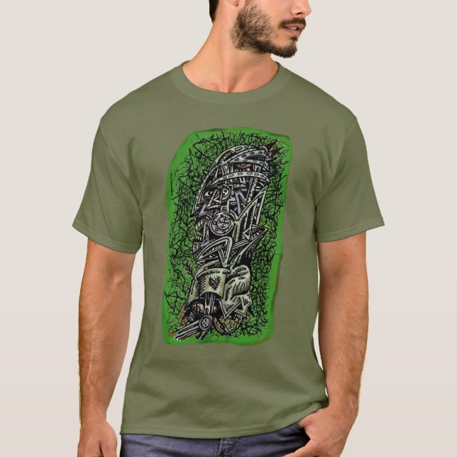 T-shirt Sergent Zombie, par Brian Benson (Devant)