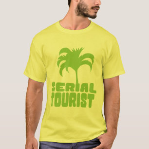T-shirt serial tourist citation palmier humour