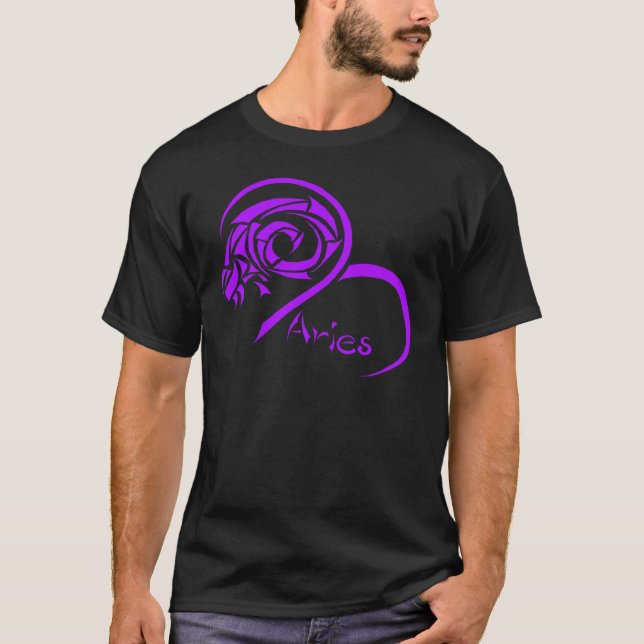 T-shirt Série 1 pourpre de Bélier (Devant)