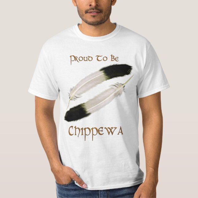 T-shirt Série amérindienne 'FIER D'ÊTRE CHIPPEWA' (Devant)