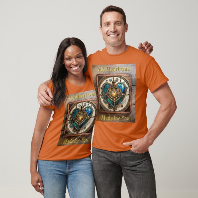 T-shirt Série Coeur en verre doré Steampunk Steampunk (Unisexe)