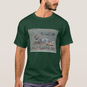 T-shirt Série de bénédictions de Noël pour l'écureuil gris