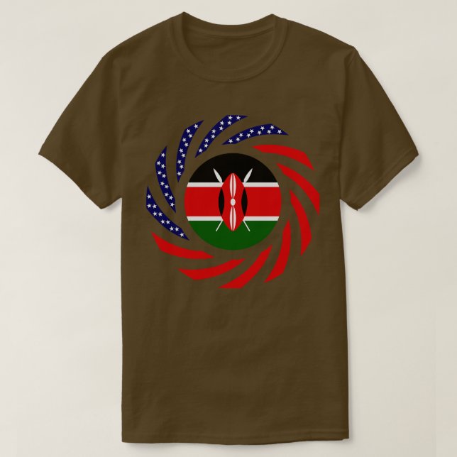 T-shirt Série de drapeaux kényans américains multinationau (Design devant)