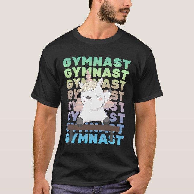 T-shirt Série Gymnastique Et Gymnaste Unicorne (Devant)