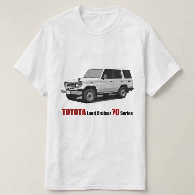 T-shirt Série HZJ77 du croiseur 70 de terre de Toyota (Design devant)