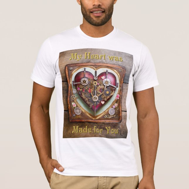 T-shirt Série Steampunk Buff Red Heart (Devant)