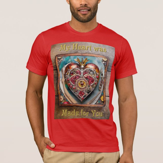 T-shirt Série Steampunk Cœur de Grenade Rubis (Devant)