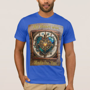 T-shirt Série Steampunk Cœur de Verre Teinté Doré