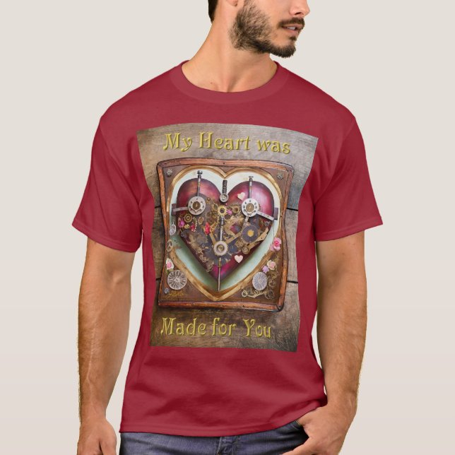 T-shirt Série Steampunk Rouge à Cœur Buff (Devant)