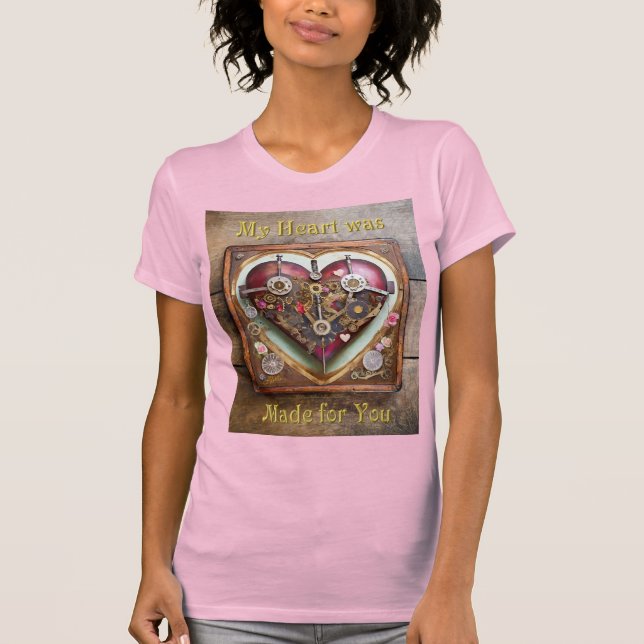 T-shirt Série Steampunk Rouge à Cœur Buff (Devant)