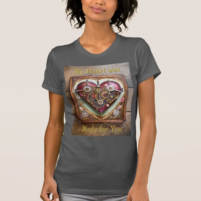 T-shirt Série Steampunk Rouge à Cœur Buff (Devant)