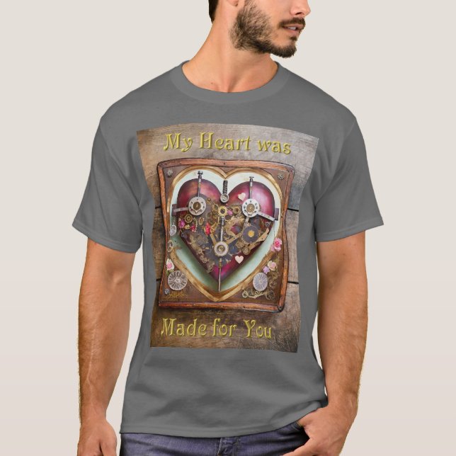 T-shirt Série Steampunk Rouge à Cœur Buff (Devant)
