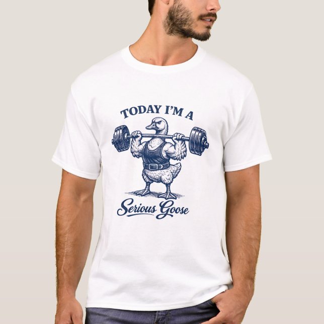 T-shirt Serious Goose Gym Lifter (Devant)