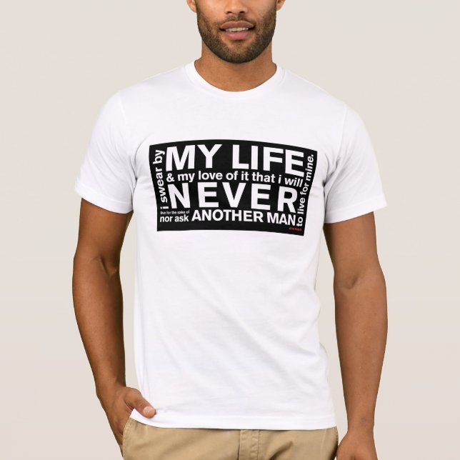 T-shirt Serment de John Galt (lumière) (Devant)