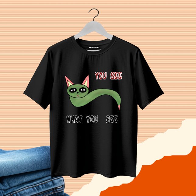 T-shirt Serpent à chat drôle (Créateur téléchargé)