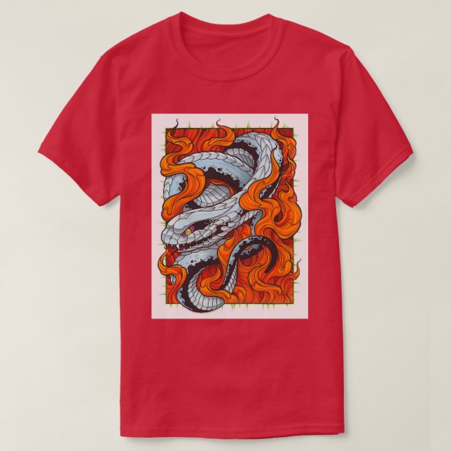 T-shirt Serpent à feu (Design devant)