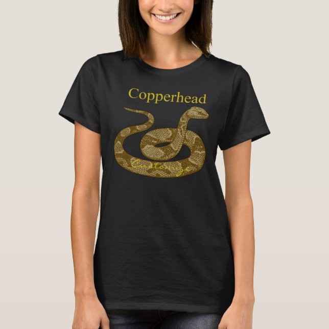 T-shirt Serpent à tête de cuivre enroulé Thunder_Cove (Devant)