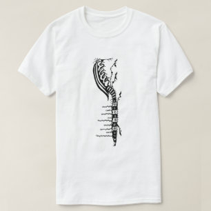 T-shirt serpent Alien dessiné à la main noir et blanc