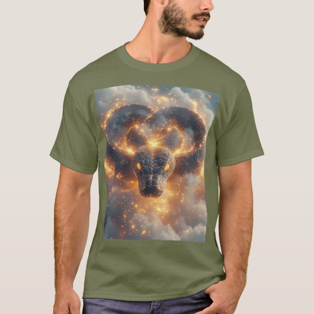 T-shirt Serpent ardent à l'énergie dynamique (Devant)