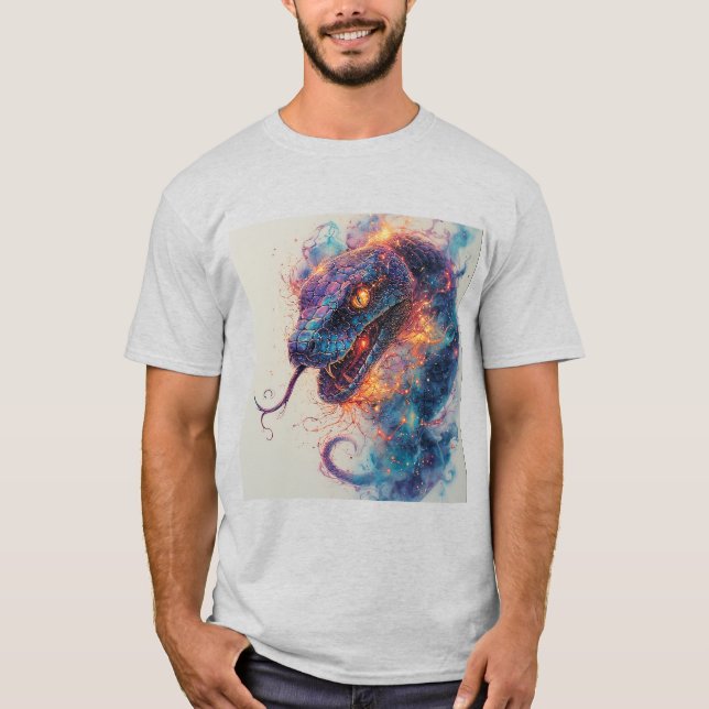 T-shirt Serpent ardent à l'énergie dynamique (Devant)
