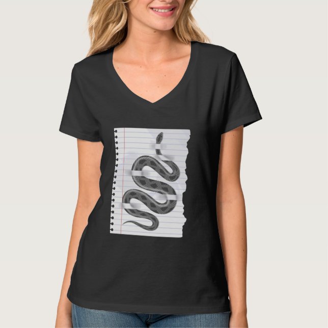 T-shirt Serpent Arimable Sur Feuille Pour Les Amateurs De  (Devant)