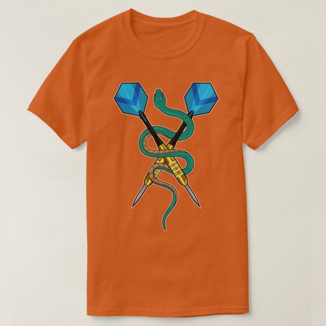 T-shirt Serpent aux fléchettes avec tarte (Design devant)