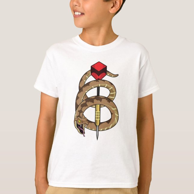 T-shirt Serpent aux fléchettes avec tarte (Devant)